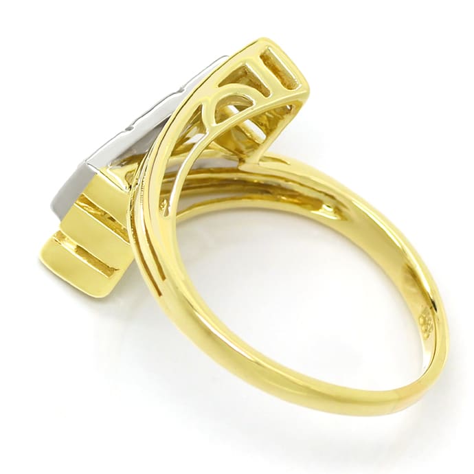 Foto 3 - Designer-Diamanten-Ring 585er Gelbgold-Weißgold, S1953