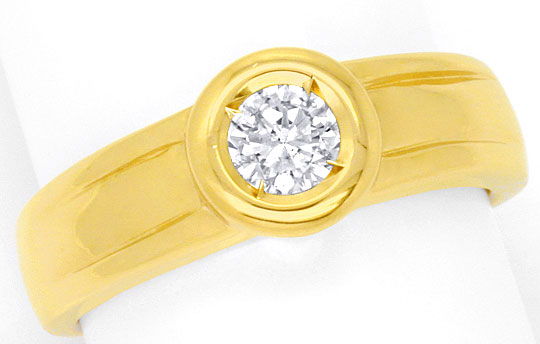 Foto 2 - Diamant-Ring 0,31ct Brillant Top Wesselton Solitaer 14K, S4150