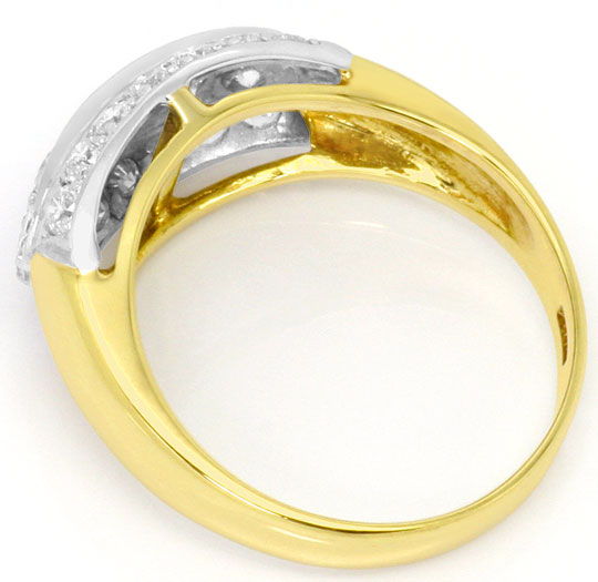 Foto 3 - Brillant-Ring 1,00 Karat Brillanten Gelbgold-Weißgold, S4537