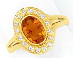 Foto 1 - Diamant-Ring Gelbgold, 1,8ct Spitzen Citrin, S6369