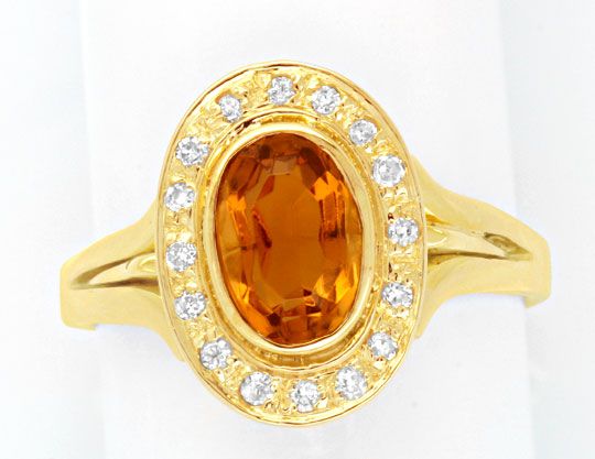 Foto 2 - Diamant-Ring Gelbgold, 1,8ct Spitzen Citrin, S6369